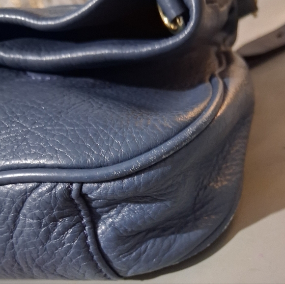 Tory Burch Navy Leather Amanda Foldover Cross body bag. - Picture 9 of 16